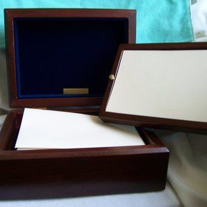 Tiffany & Co. Cherry Wood "Kent" Correspondence Box